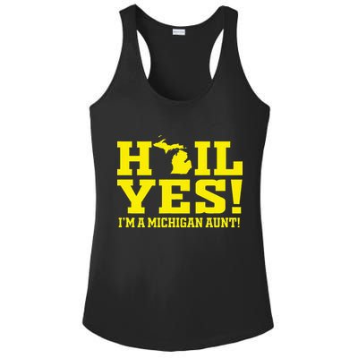 State Of Michigan Hail! Yes Mi Aunt Ann Arbor Gift U M Ladies PosiCharge Competitor Racerback Tank