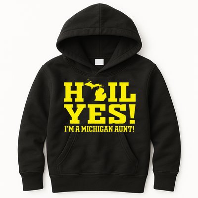 State Of Michigan Hail! Yes Mi Aunt Ann Arbor Gift U M Kids Hoodie