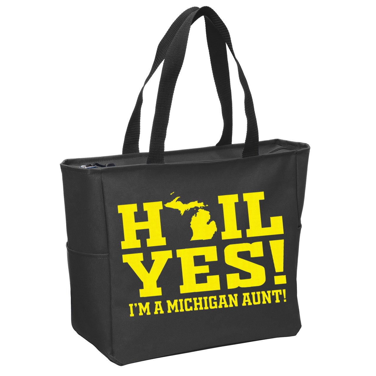 State Of Michigan Hail! Yes Mi Aunt Ann Arbor Gift U M Zip Tote Bag
