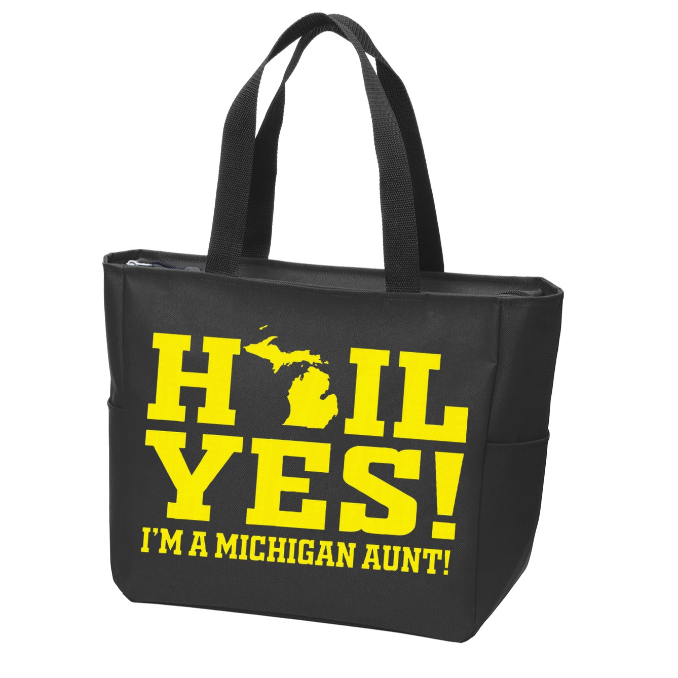 State Of Michigan Hail! Yes Mi Aunt Ann Arbor Gift U M Zip Tote Bag