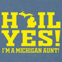 State Of Michigan Hail! Yes Mi Aunt Ann Arbor Gift U M Garment-Dyed Sweatshirt