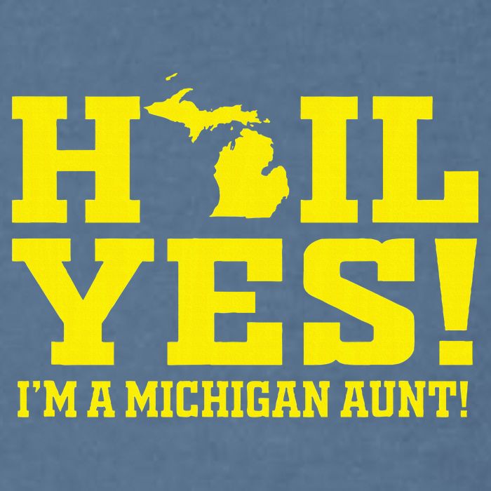 State Of Michigan Hail! Yes Mi Aunt Ann Arbor Gift U M Garment-Dyed Sweatshirt