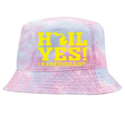 State Of Michigan Hail! Yes Mi Aunt Ann Arbor Gift U M Tie-Dyed Bucket Hat