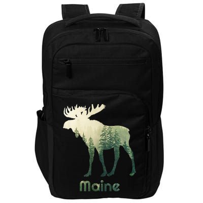 State Of Maine Moose Forest Tree Hunter Wildlife Impact Tech Backpack