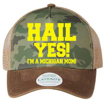 State Of Michigan Hail! Yes Mom Mother Ann Arbor Gift U M Legacy Tie Dye Trucker Hat