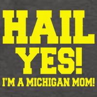 State Of Michigan Hail! Yes Mom Mother Ann Arbor Gift U M Vector Backpack