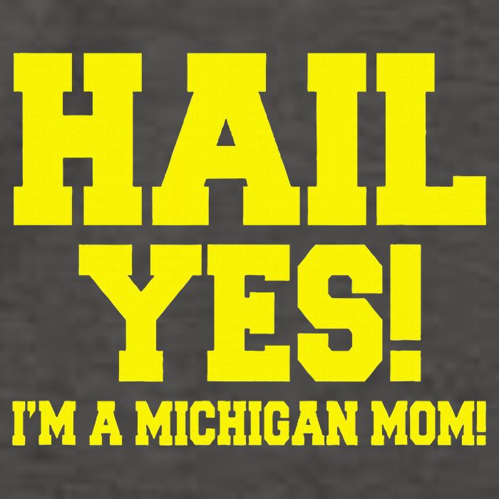 State Of Michigan Hail! Yes Mom Mother Ann Arbor Gift U M Vector Backpack