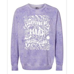 Survivor Of Maas Destruction Colorblast Crewneck Sweatshirt