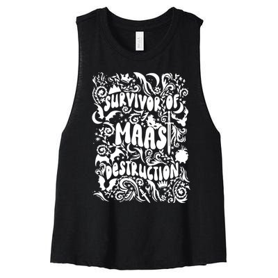 Survivor Of Maas Destruction Women's Racerback Cropped Tank