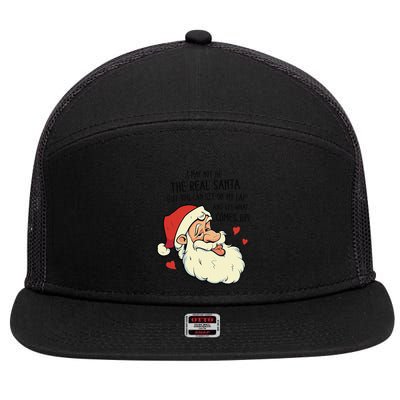 Sit On My Lap Funny Rude Xmas Naughty Christmas 7 Panel Mesh Trucker Snapback Hat