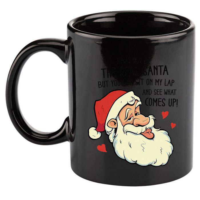 Sit On My Lap Funny Rude Xmas Naughty Christmas 11oz C Handle Ceramic Mug