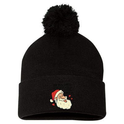 Sit On My Lap Funny Rude Xmas Naughty Christmas Pom Pom 12in Knit Beanie