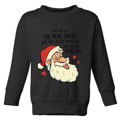 Sit On My Lap Funny Rude Xmas Naughty Christmas Toddler Sweatshirt