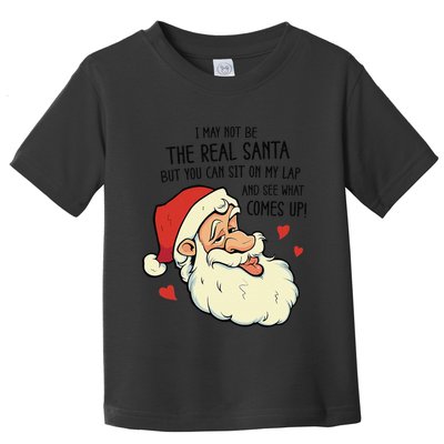 Sit On My Lap Funny Rude Xmas Naughty Christmas Toddler T-Shirt
