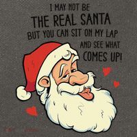 Sit On My Lap Funny Rude Xmas Naughty Christmas Cotton Canvas Backpack
