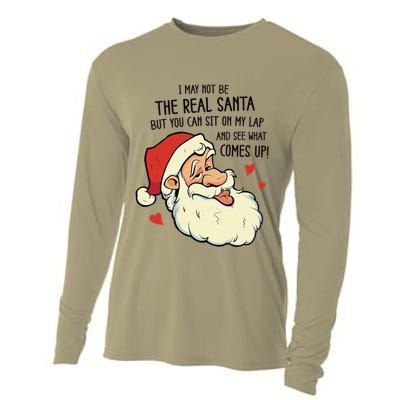Sit On My Lap Funny Rude Xmas Naughty Christmas Cooling Performance Long Sleeve Crew