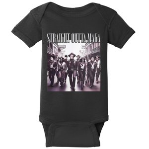 Straight Outta Maga Funny Trump 2024 Baby Bodysuit