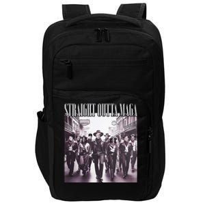 Straight Outta Maga Funny Trump 2024 Impact Tech Backpack