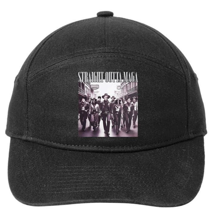 Straight Outta Maga Funny Trump 2024 7-Panel Snapback Hat