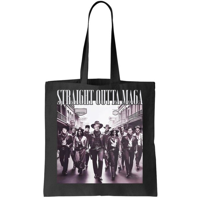 Straight Outta Maga Funny Trump 2024 Tote Bag