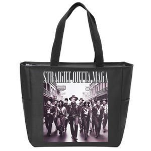 Straight Outta Maga Funny Trump 2024 Zip Tote Bag