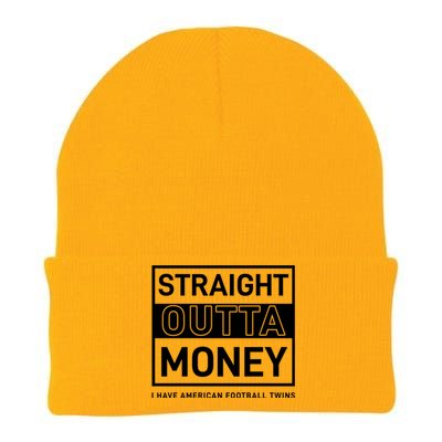 Straight Outta Money I Have American Football Twins Knit Cap Winter Beanie