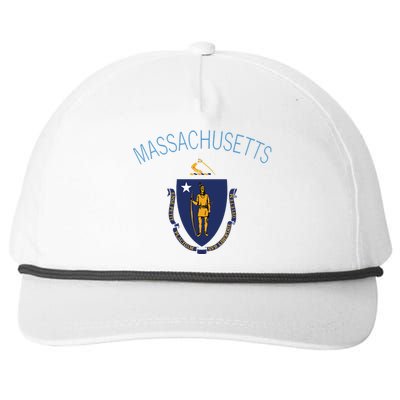 State Of Massachusetts Flag The Bay State Boston Salem Snapback Five-Panel Rope Hat