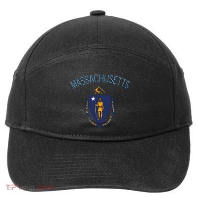 State Of Massachusetts Flag The Bay State Boston Salem 7-Panel Snapback Hat