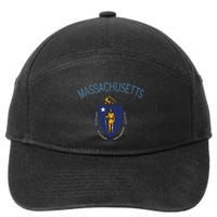 State Of Massachusetts Flag The Bay State Boston Salem 7-Panel Snapback Hat