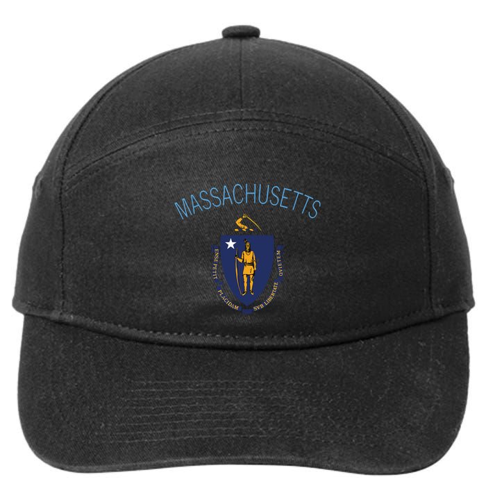 State Of Massachusetts Flag The Bay State Boston Salem 7-Panel Snapback Hat
