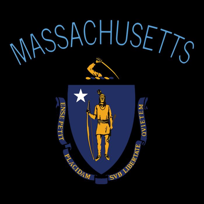 State Of Massachusetts Flag The Bay State Boston Salem 7-Panel Snapback Hat