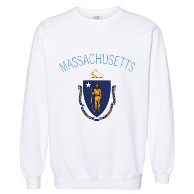 State Of Massachusetts Flag The Bay State Boston Salem Garment-Dyed Sweatshirt