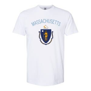 State Of Massachusetts Flag The Bay State Boston Salem Softstyle CVC T-Shirt