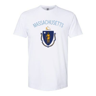 State Of Massachusetts Flag The Bay State Boston Salem Softstyle® CVC T-Shirt