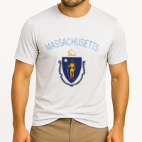 State Of Massachusetts Flag The Bay State Boston Salem Cooling Performance Crew T-Shirt