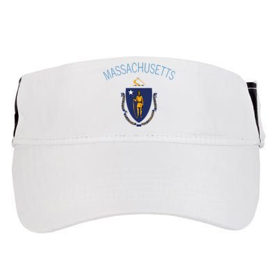 State Of Massachusetts Flag The Bay State Boston Salem Adult Drive Performance Visor