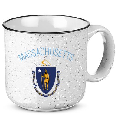 State Of Massachusetts Flag The Bay State Boston Salem 15oz Campfire Ceramic Mug
