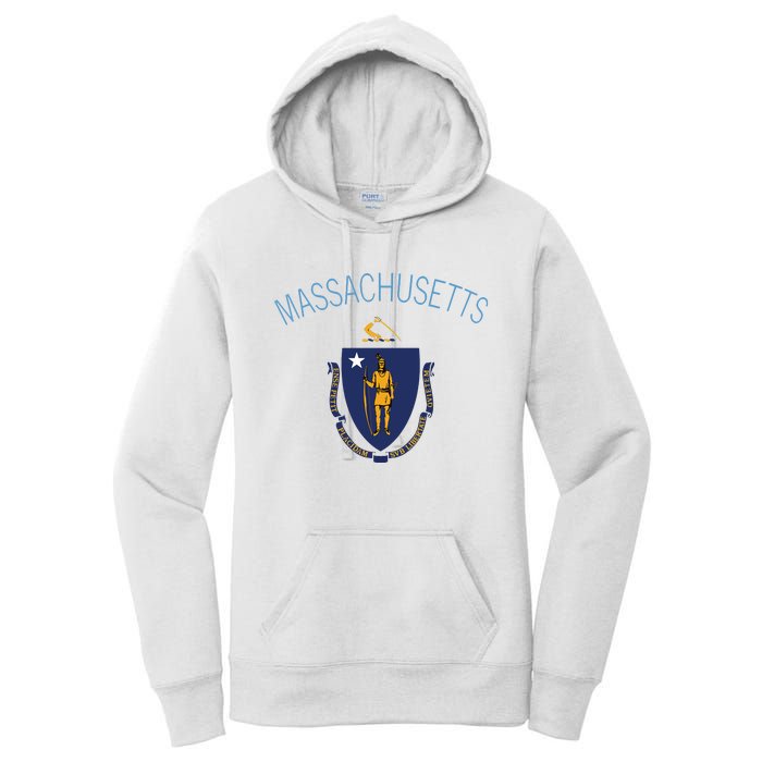 State Of Massachusetts Flag The Bay State Boston Salem Women's Pullover Hoodie