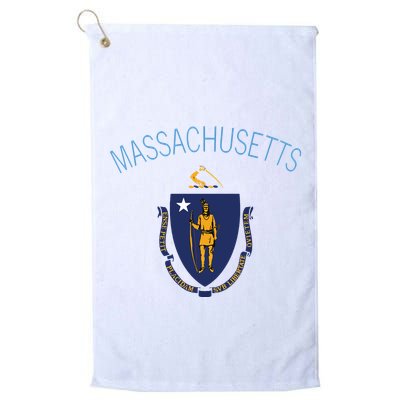 State Of Massachusetts Flag The Bay State Boston Salem Golf Towel