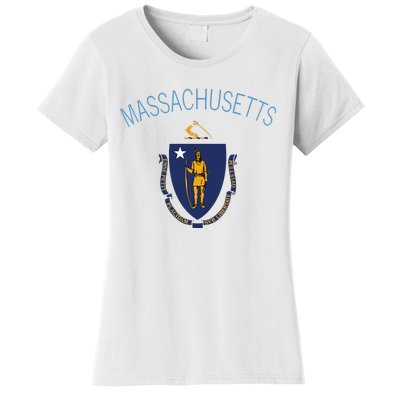 State Of Massachusetts Flag The Bay State Boston Salem Women's T-Shirt