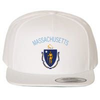 State Of Massachusetts Flag The Bay State Boston Salem Wool Snapback Cap