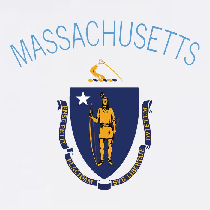 State Of Massachusetts Flag The Bay State Boston Salem Wool Snapback Cap