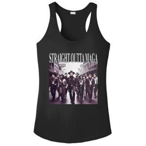 Straight Outta Maga Funny Trump 2024 Ladies PosiCharge Competitor Racerback Tank