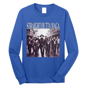 Straight Outta Maga Funny Trump 2024 Long Sleeve Shirt