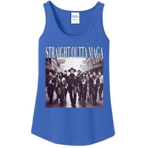 Straight Outta Maga Funny Trump 2024 Ladies Essential Tank