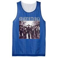 Straight Outta Maga Funny Trump 2024 Mesh Reversible Basketball Jersey Tank