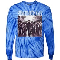 Straight Outta Maga Funny Trump 2024 Tie-Dye Long Sleeve Shirt