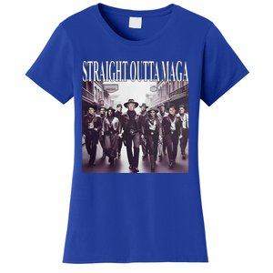 Straight Outta Maga Funny Trump 2024 Women's T-Shirt