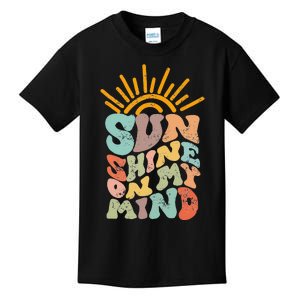 Sunshine On My Mind Pastel Retro Summer Kids T-Shirt