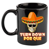 Sombrero Skull Turn Down Por Que Cinco De Mayo 11oz C Handle Ceramic Mug